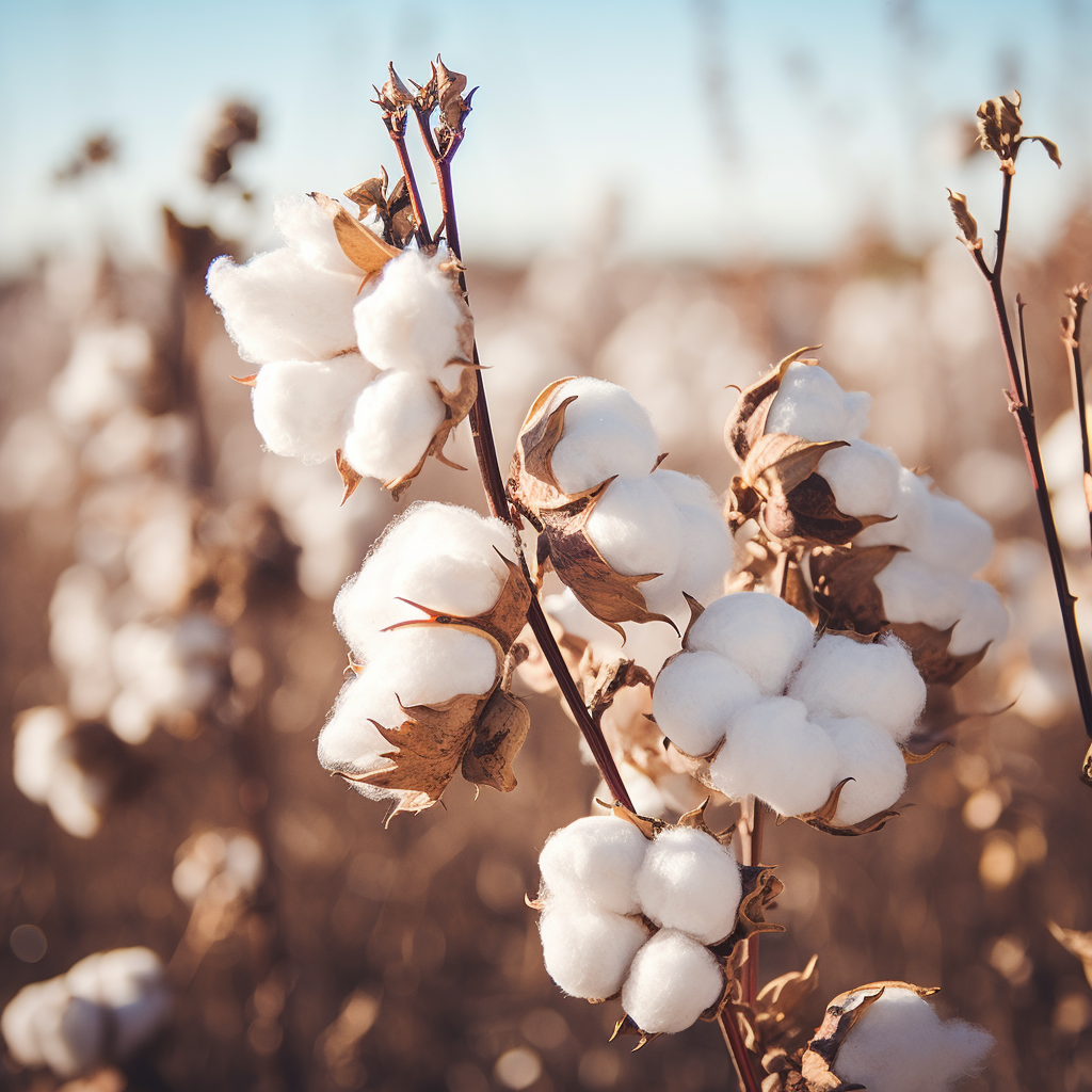 A close up of a cotton plant